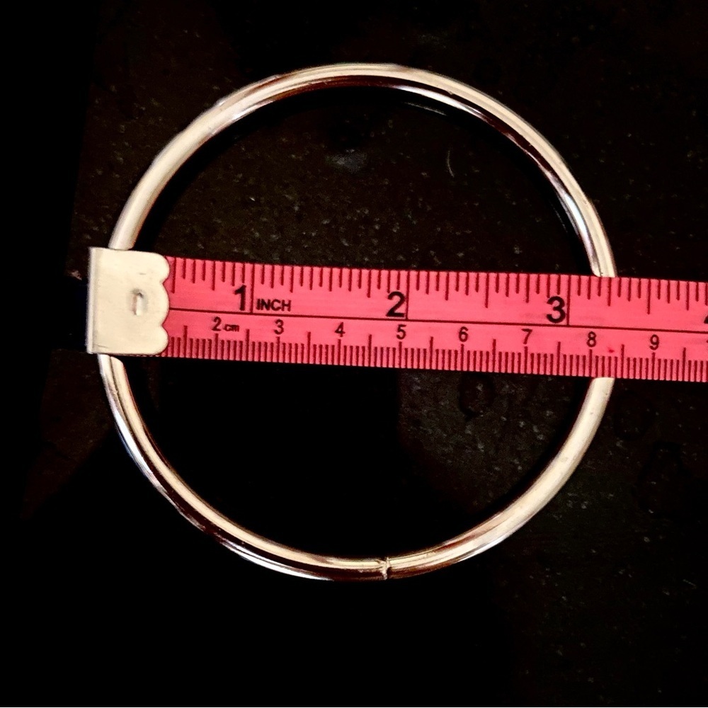 Black O-Ring Belt with Silver Ring - Picture 8 of 8